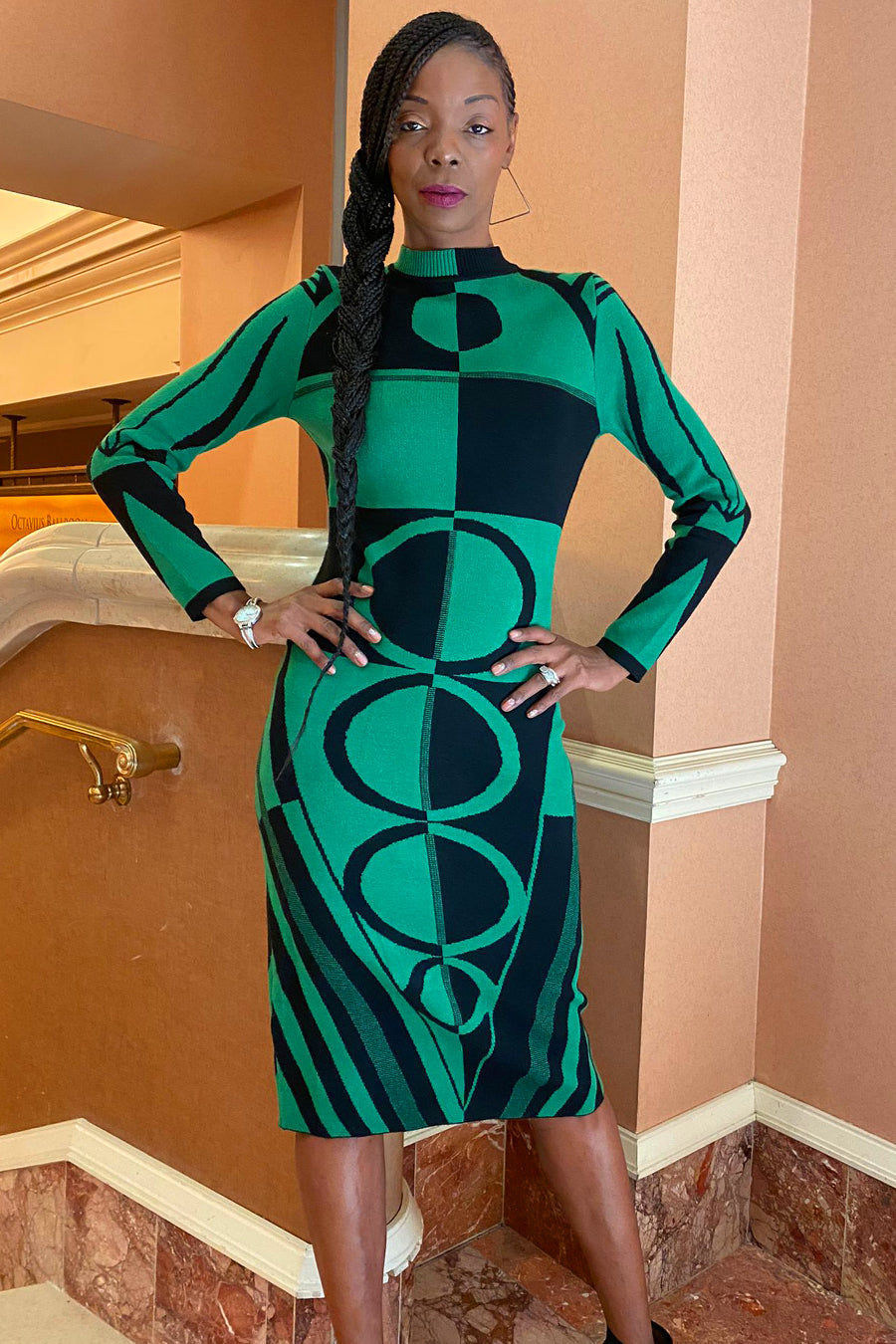 Long Sleeve Bodycon Knit Dress