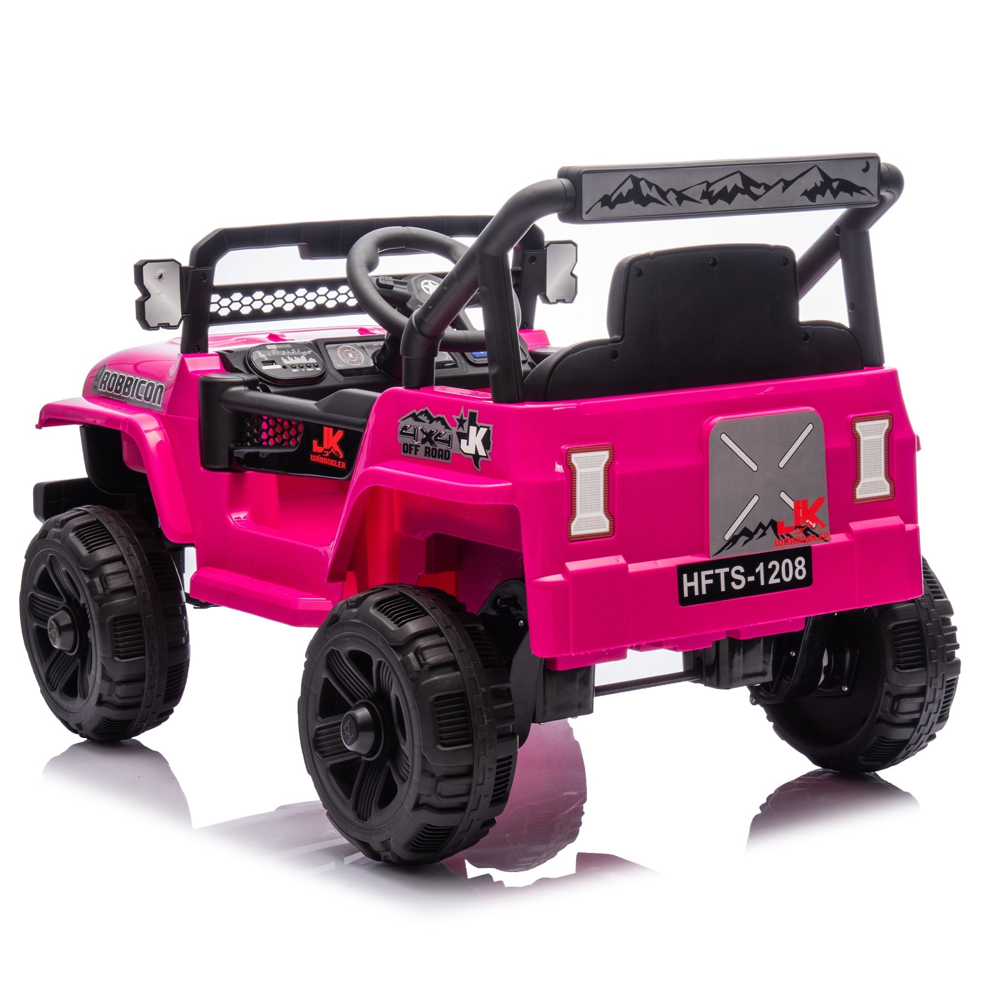 12V Kids Ride On Electric Truck Car W/Parents Control,2WD,Four-wheel suspension,Early education function,Adjustable volume,USB,MP3,Bluetooth,Microphone jack,Power display,LED lights For kids aged 1-4.