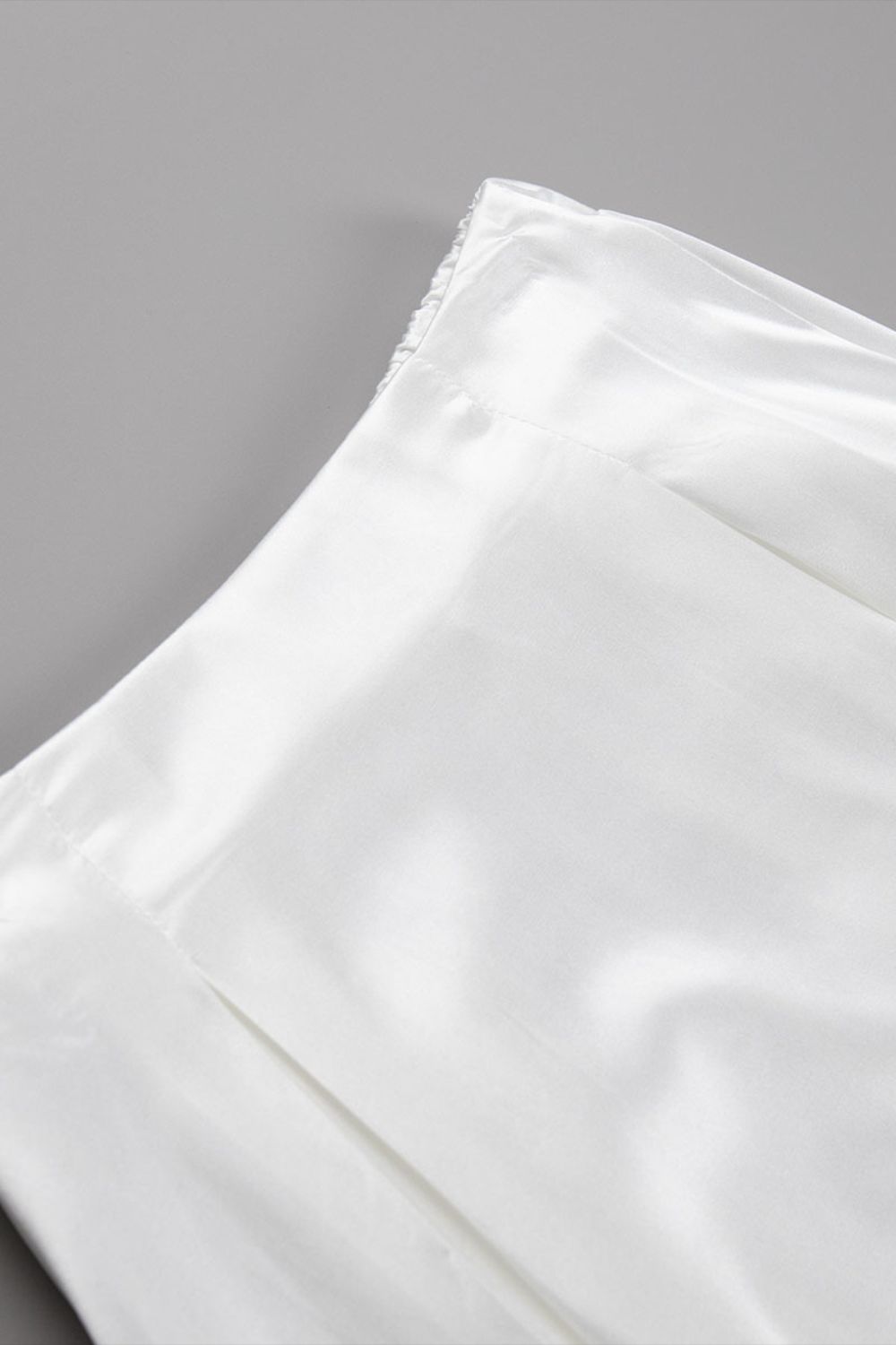 Back Elastic Waist Satin Minx Skirt