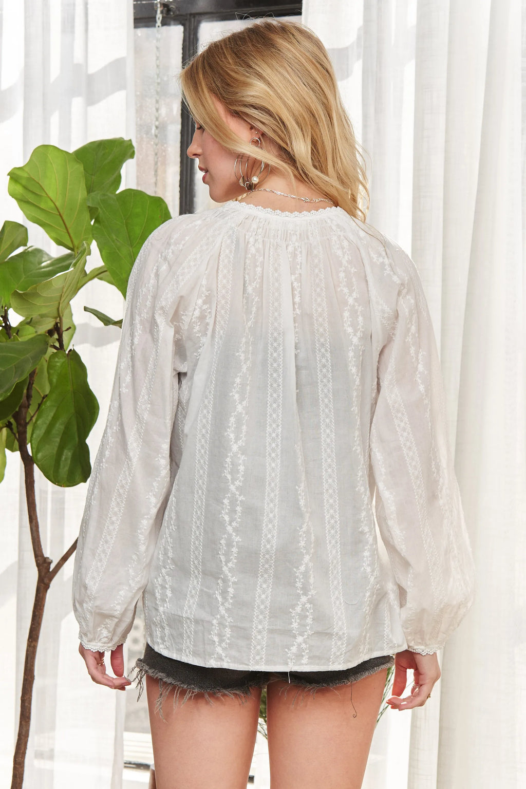 ADORA Cotton Peasant Top