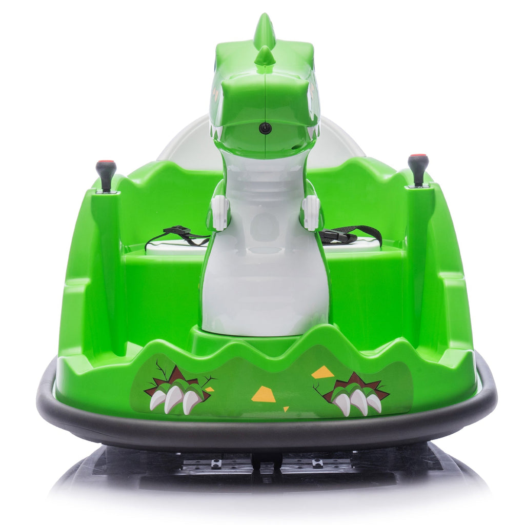 12V Kids Ride On Bumper Car W/Parents Control,Dinosaur Shape & Element Design,2WD,Spray With Light,360 Degree Rotation,Safety Anti-Collision Strip,Switchable music,Large Size Seat Design For Kids 2-5.