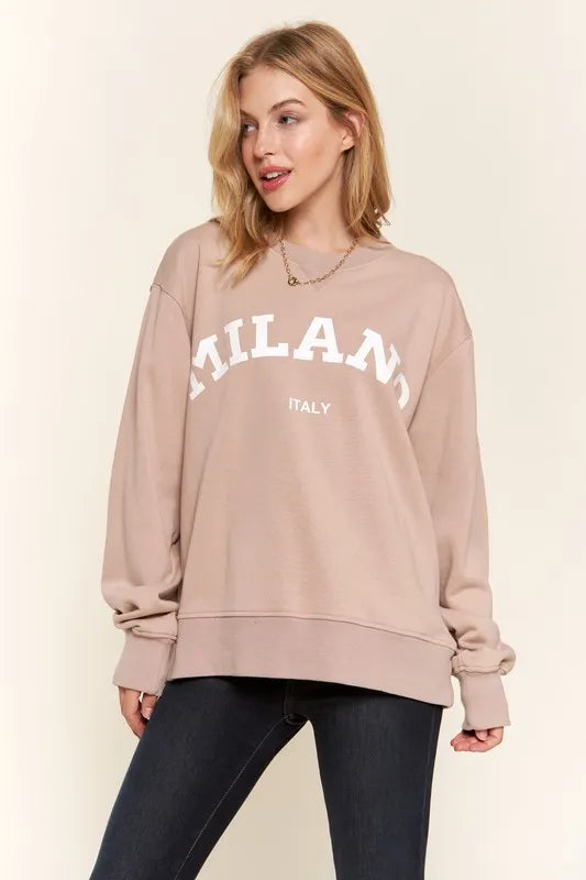 And The Why Washed Milano Pullover Sweatshirt