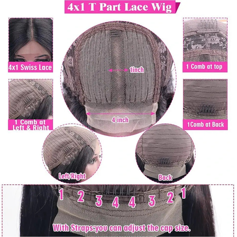 13x4 Glueless Kinky Straight Bob Wig | Ready-to-Wear | Brazilian Remy Hair | 100% Human Hair