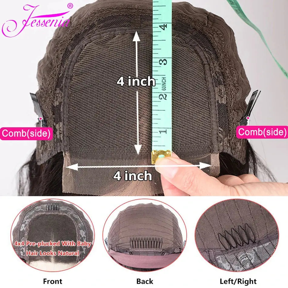 13x4 Glueless Kinky Straight Bob Wig | Ready-to-Wear | Brazilian Remy Hair | 100% Human Hair