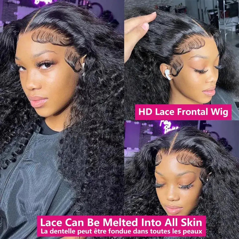 13x4 HD Lace Frontal Kinky Curly Wig | Long | Glueless | Brazilian Virgin Hair