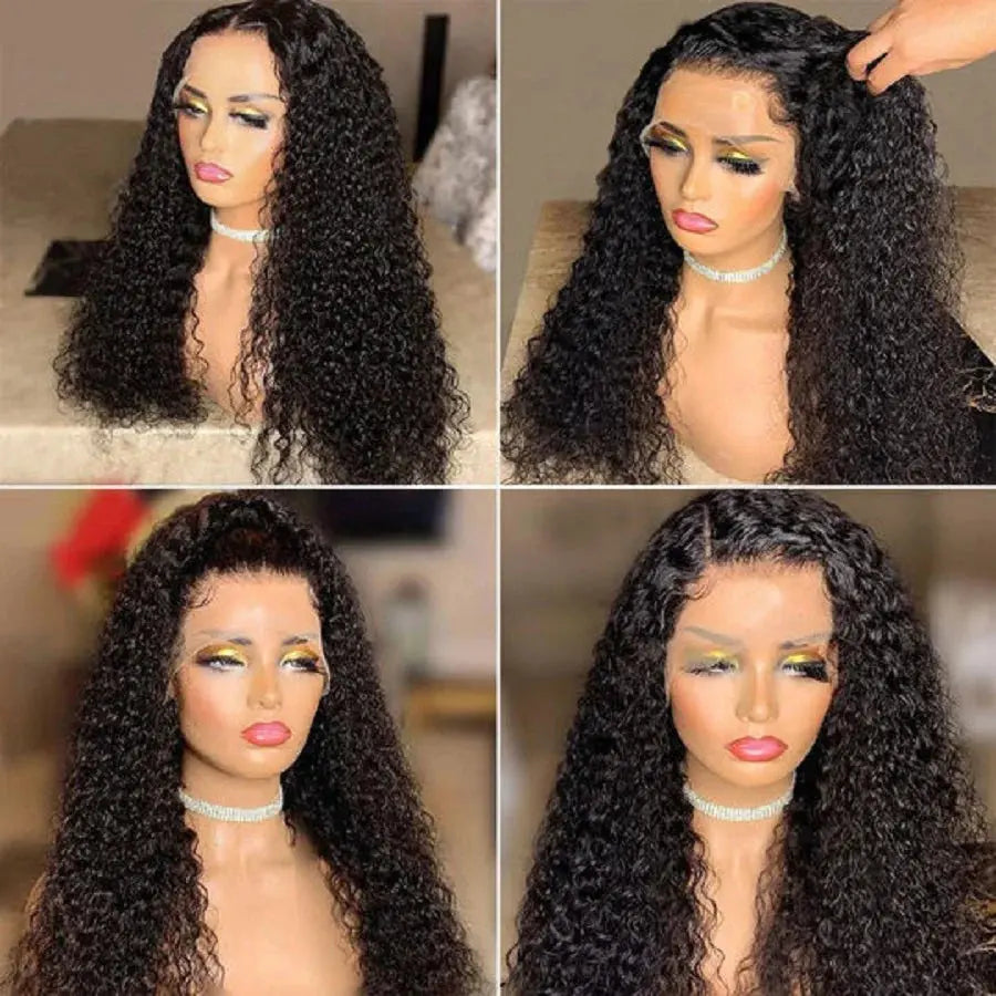 13x4 HD Lace Frontal Kinky Curly Wig | Long | Glueless | Brazilian Virgin Hair
