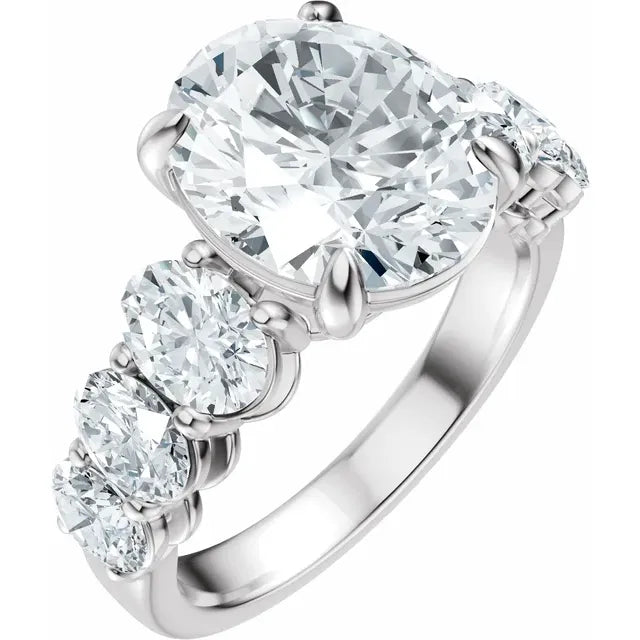 1 ¾ctw Oval Cut Luxury Engagement Ring