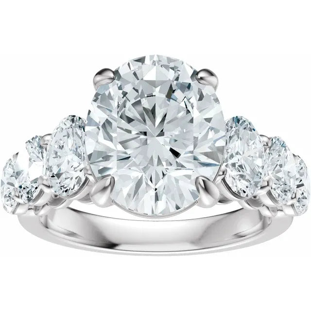 1 ¾ctw Oval Cut Luxury Engagement Ring