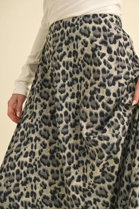 Aemi+Co Leopard Midi Skirt