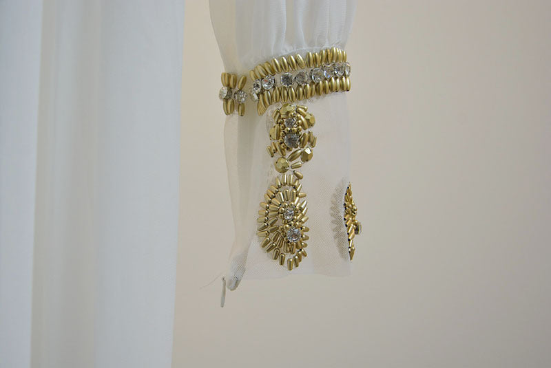 Beaded Chiffon Dress Bohemian Long Dress Bridesmaid Dress