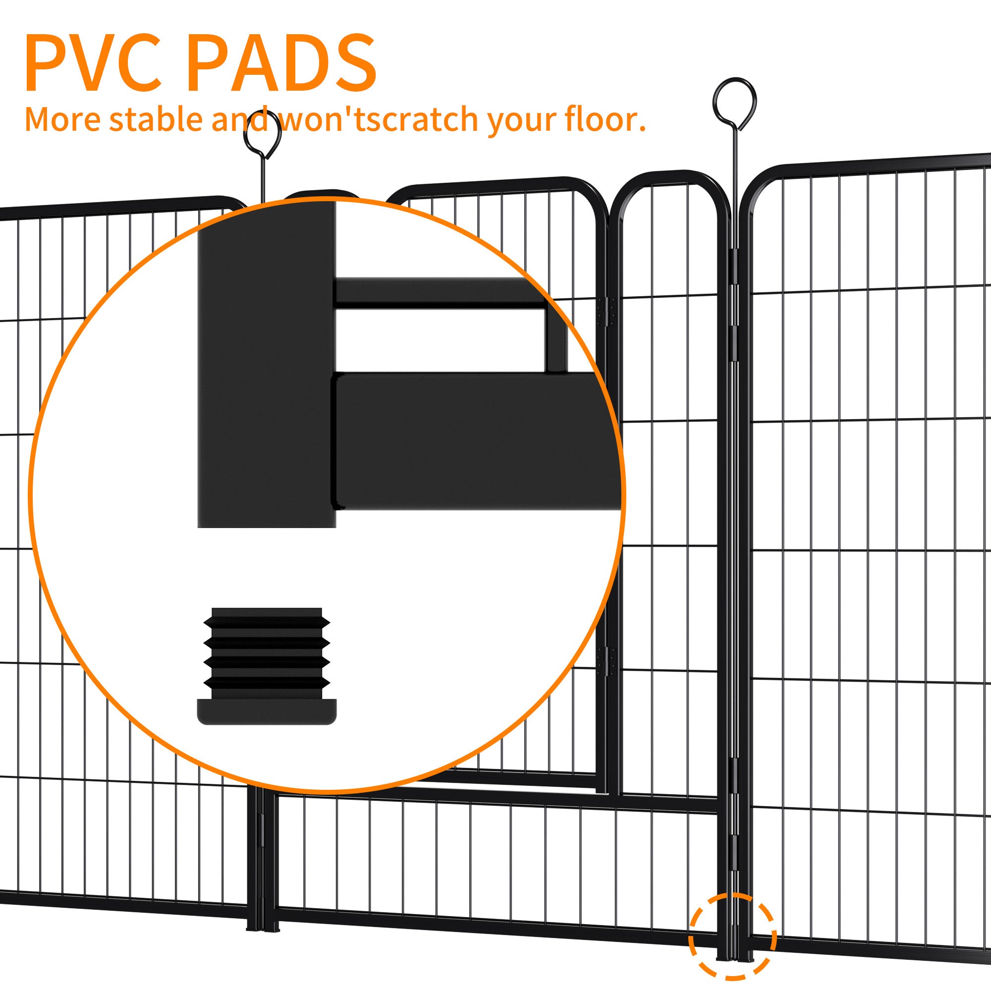 16 Panels Heavy Duty Metal Playpen with Self-Locking Gate, Extra Tall 40' Dog Fence Pet Exercise Pen for Outdoor and Indoor-Easy Setup Exercise Pen for Large Dogs