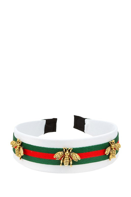Bee and Stripe Accent Head Band
