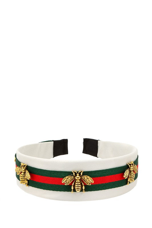 Bee and Stripe Accent Head Band