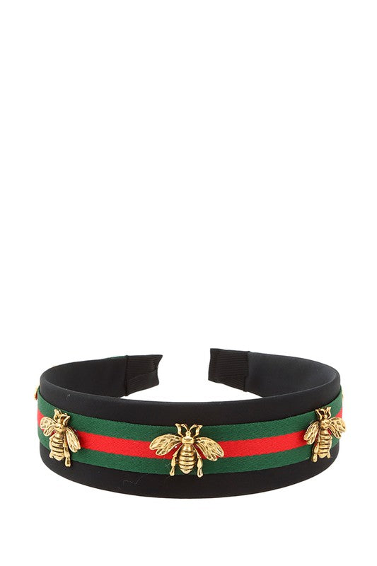 Bee and Stripe Accent Head Band
