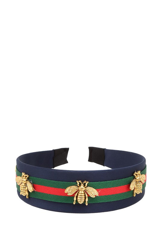 Bee and Stripe Accent Head Band