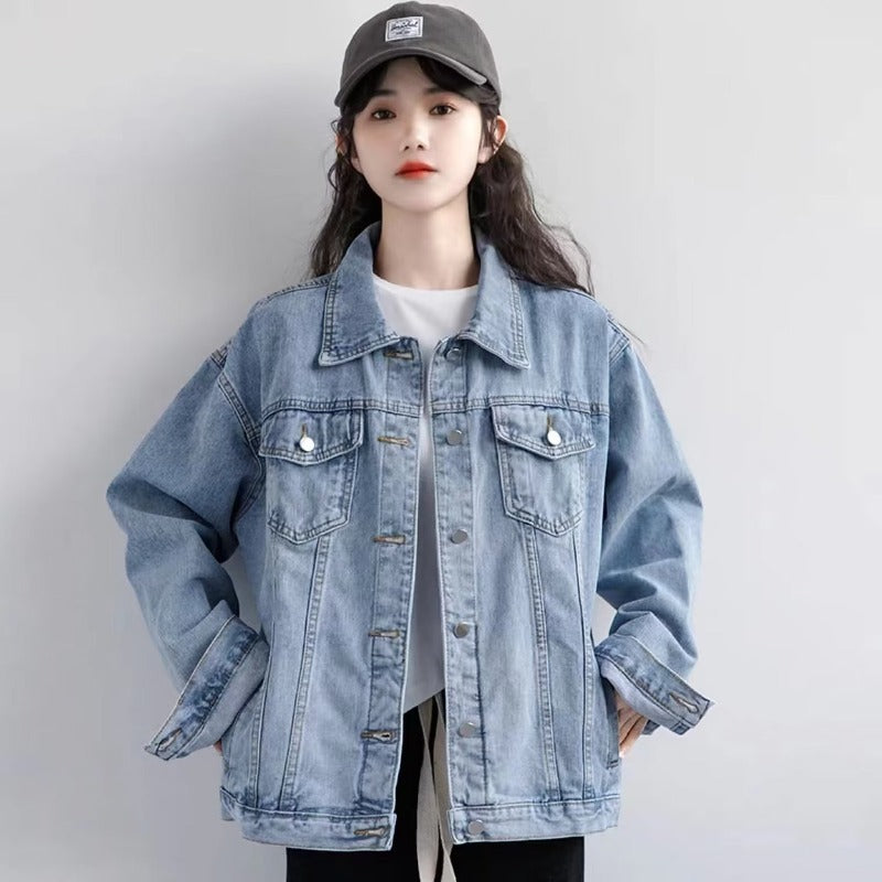Autumn New Blue Color Denim Coat For Women
