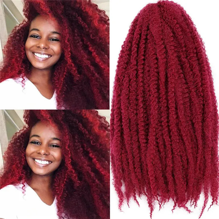 18" Marley Hair for Braids | Afro Kinky Ombre Braiding Hair | Kanekalon Extensions | 30 Strands/Pack