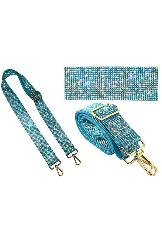 1.5 Inches Rhinestone Guitar Strap in Multi Colors