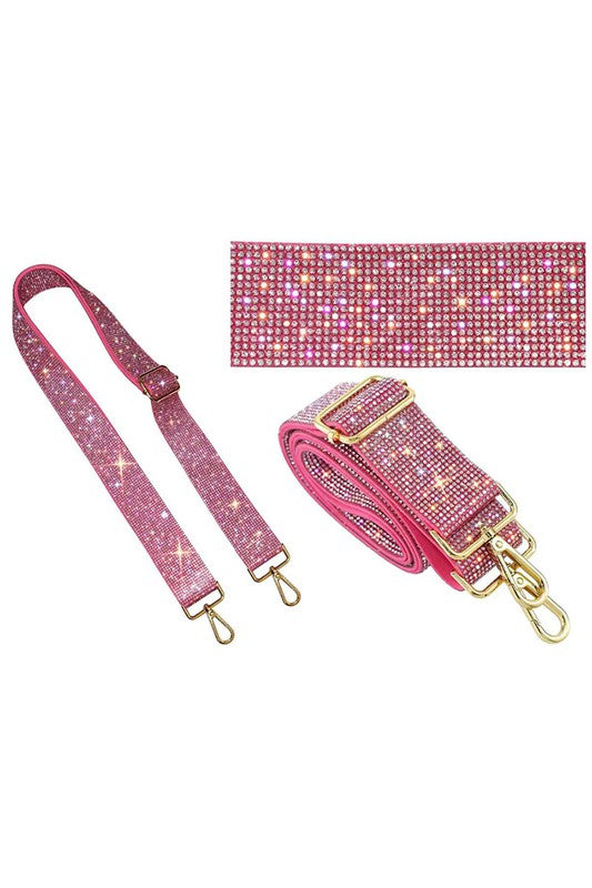 1.5 Inches Rhinestone Guitar Strap in Multi Colors
