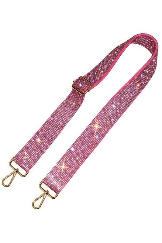 1.5 Inches Rhinestone Guitar Strap in Multi Colors