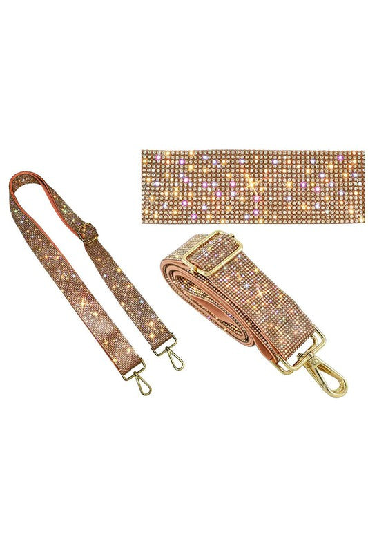 1.5 Inches Rhinestone Guitar Strap in Multi Colors
