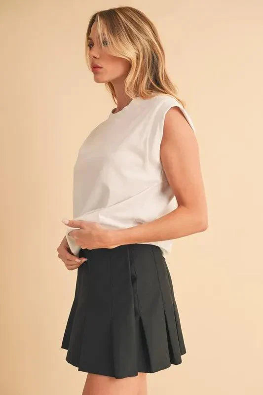 Aemi+Co Solid Color Round Neck Tank