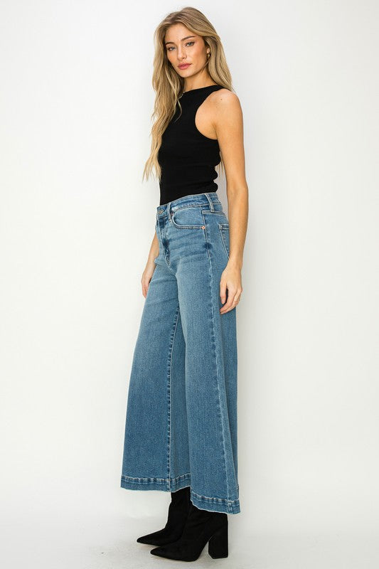 Artemis Vintage High Rise Cropped Palazzo Jeans