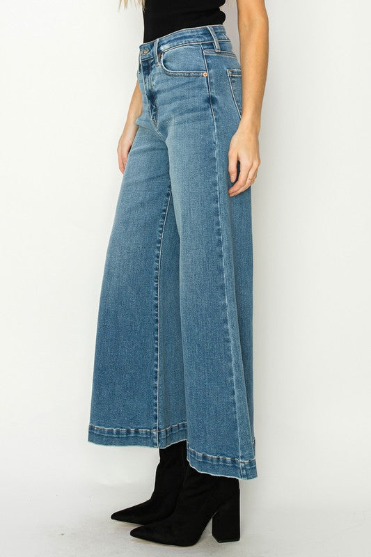 Artemis Vintage High Rise Cropped Palazzo Jeans