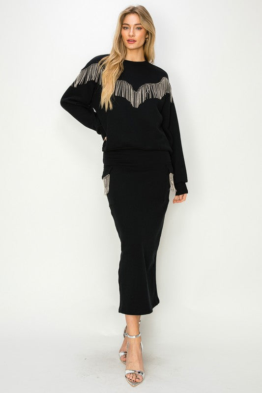 Artemis Vintage Western Tassel Skirt