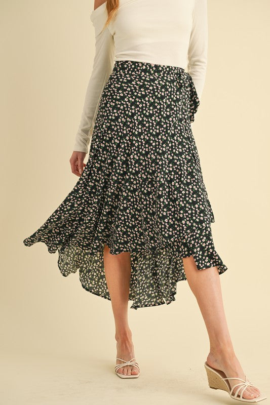 Berti Floral Wrap Skirt