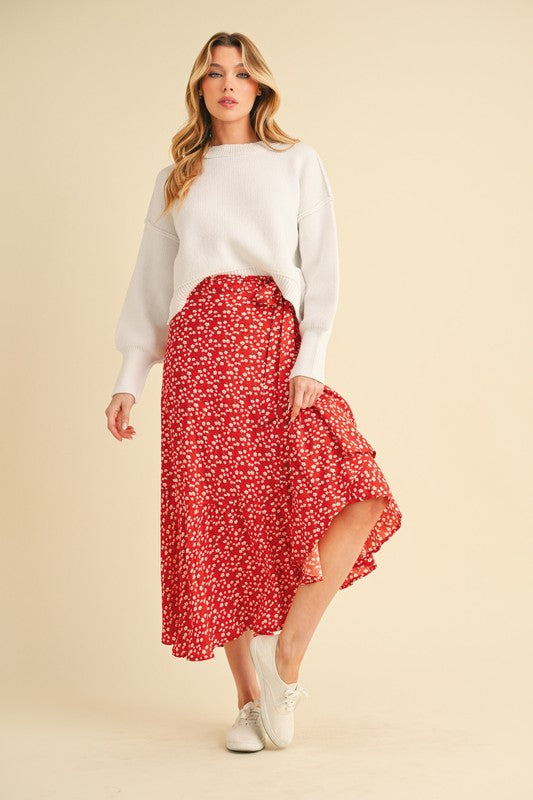 Berti Floral Wrap Skirt