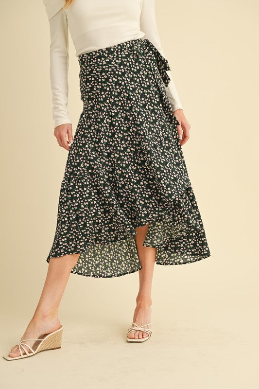 Berti Floral Wrap Skirt