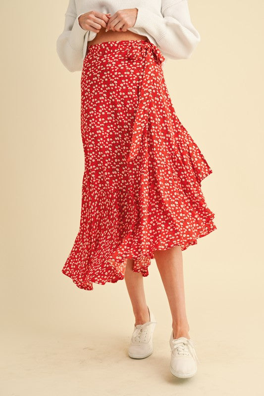 Berti Floral Wrap Skirt