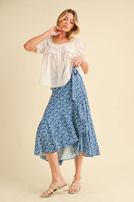 Berti Floral Wrap Skirt