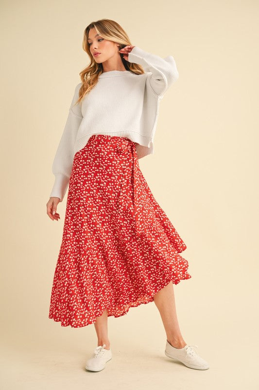 Berti Floral Wrap Skirt