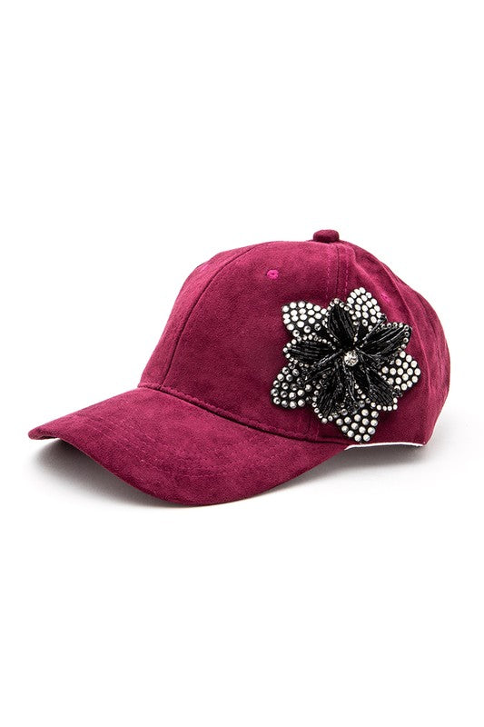 Beaded Flower Rhinestone 3D Beaded Flower Cap