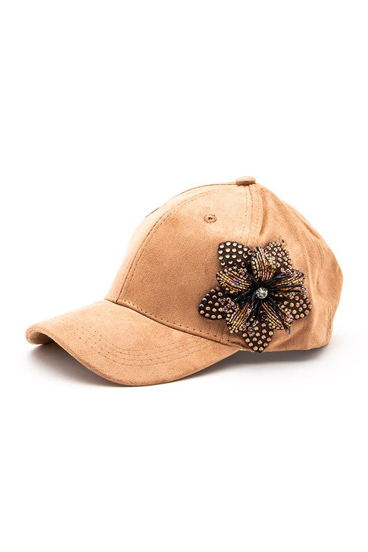 Beaded Flower Rhinestone 3D Beaded Flower Cap