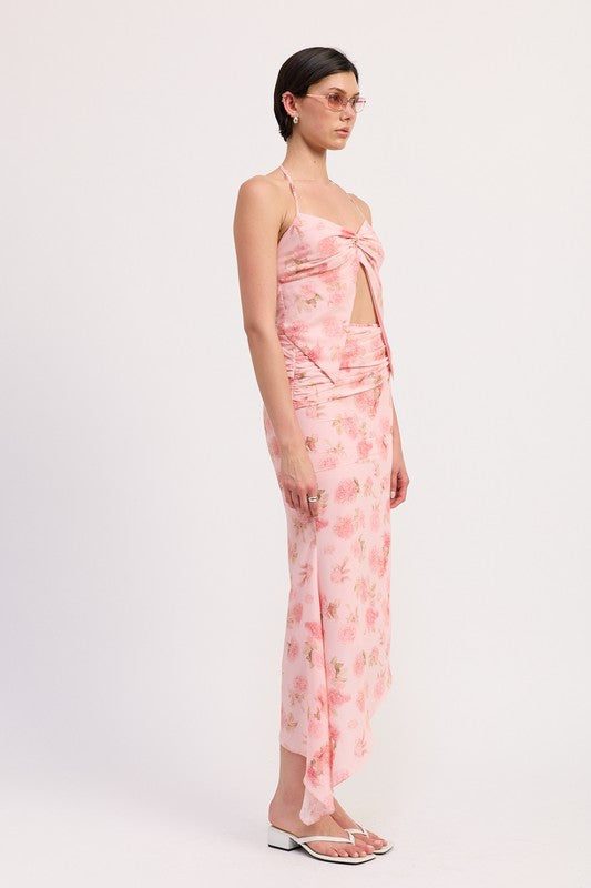 ASYMMETRICAL RUCHED MERMAID SKIRT