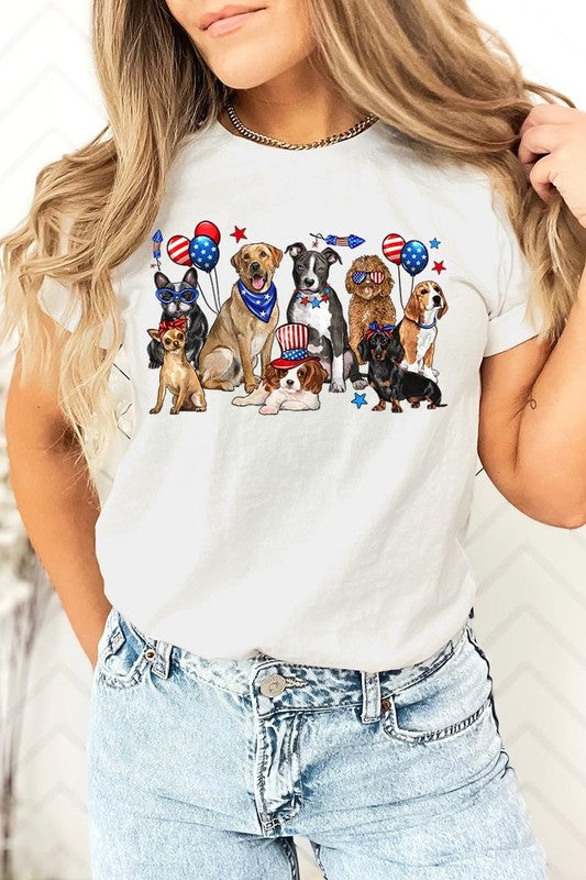 4th of July Dogs Graphic Tee