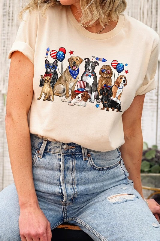 4th of July Dogs Graphic Tee