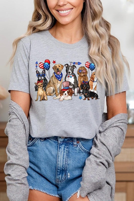 4th of July Dogs Graphic Tee