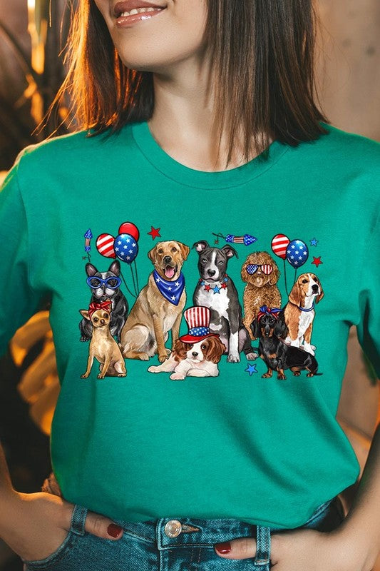 4th of July Dogs Graphic Tee