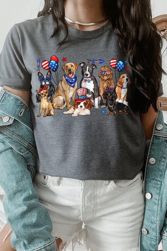 4th of July Dogs Graphic Tee