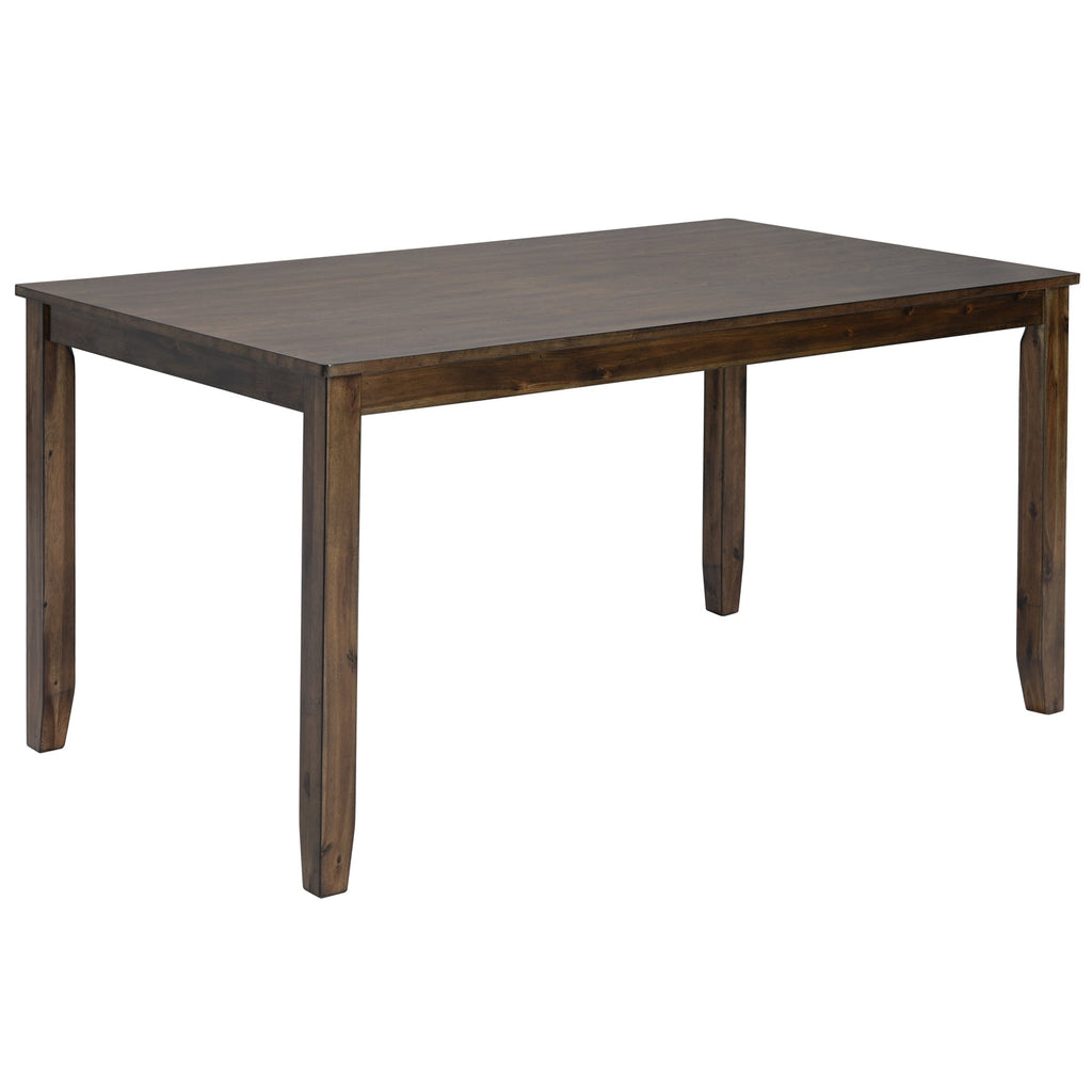 6PCs Kitchen Dining Set, Rectangular Wooden Dining Table with 4 Upholstered Chairs and a Bench, Dining Table Set for 6 People, Living Room, Home Bar and Kitchen, Walnut