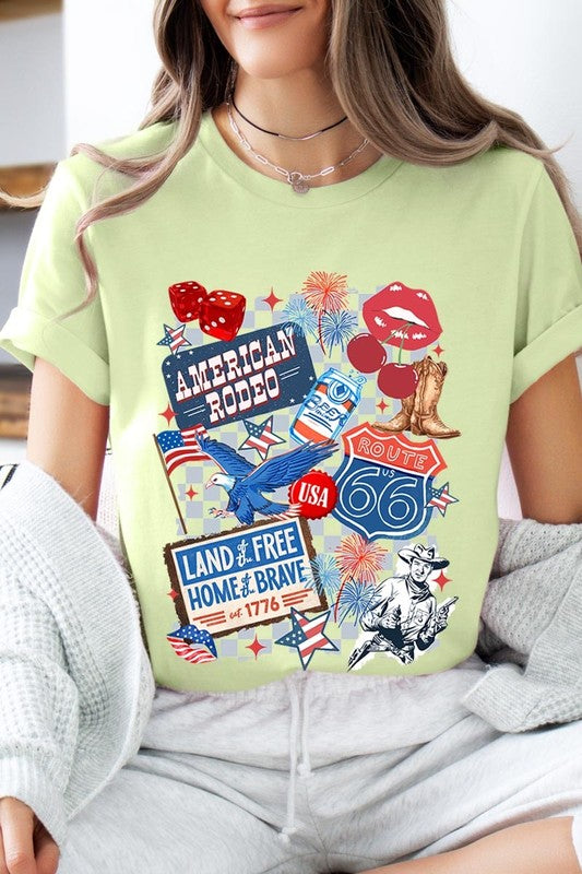 4th of July Collage Western Graphic Tee