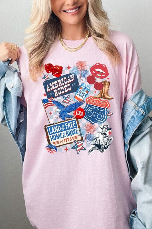 4th of July Collage Graphic Heavy Cotton Tee