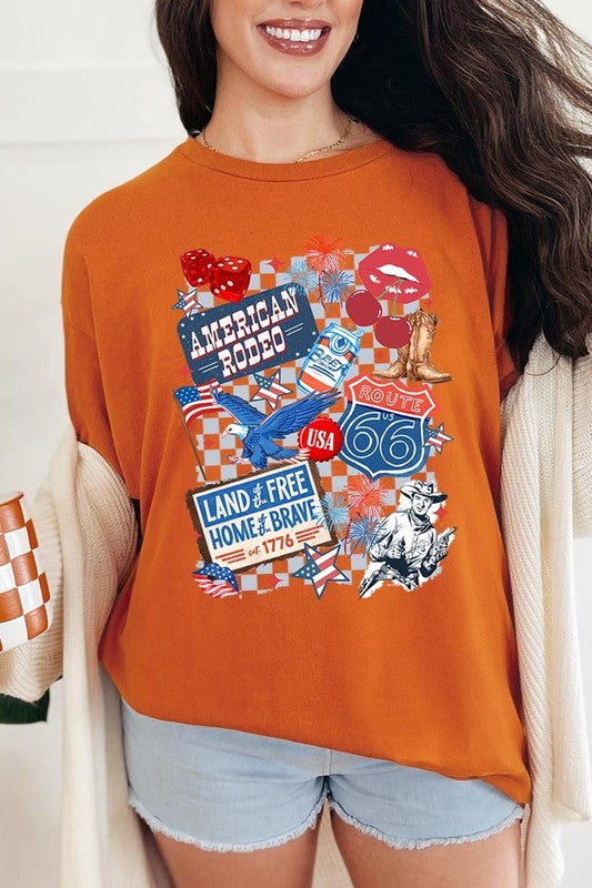 4th of July Collage Graphic Heavy Cotton Tee