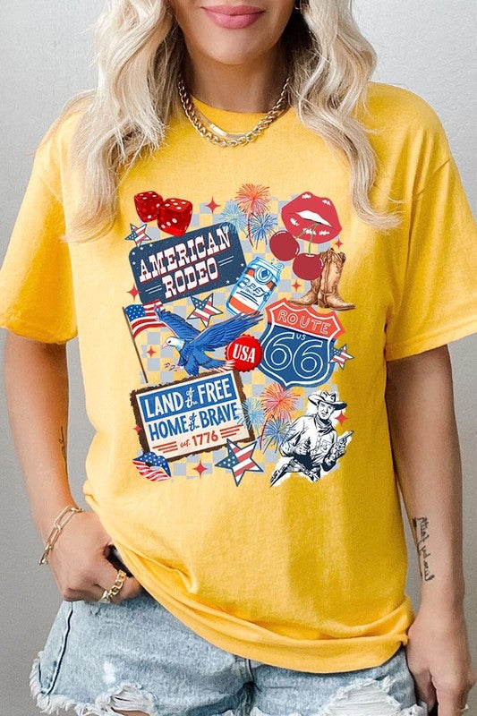 4th of July Collage Graphic Heavy Cotton Tee