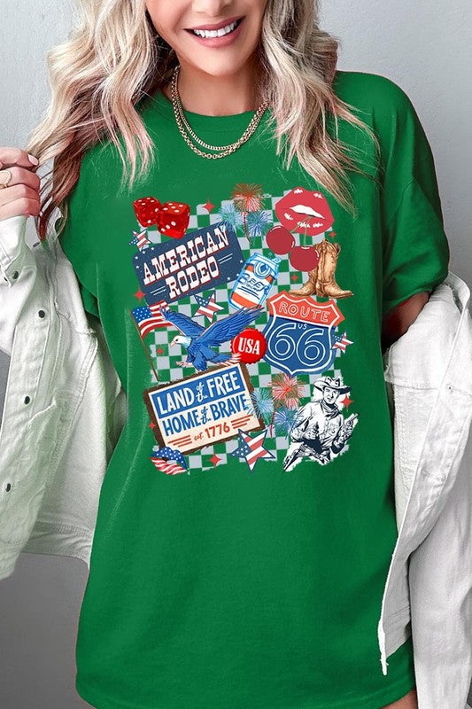 4th of July Collage Graphic Heavy Cotton Tee