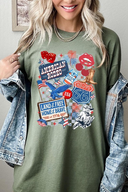 4th of July Collage Graphic Heavy Cotton Tee